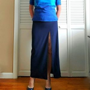 Navy blue maxi skirt